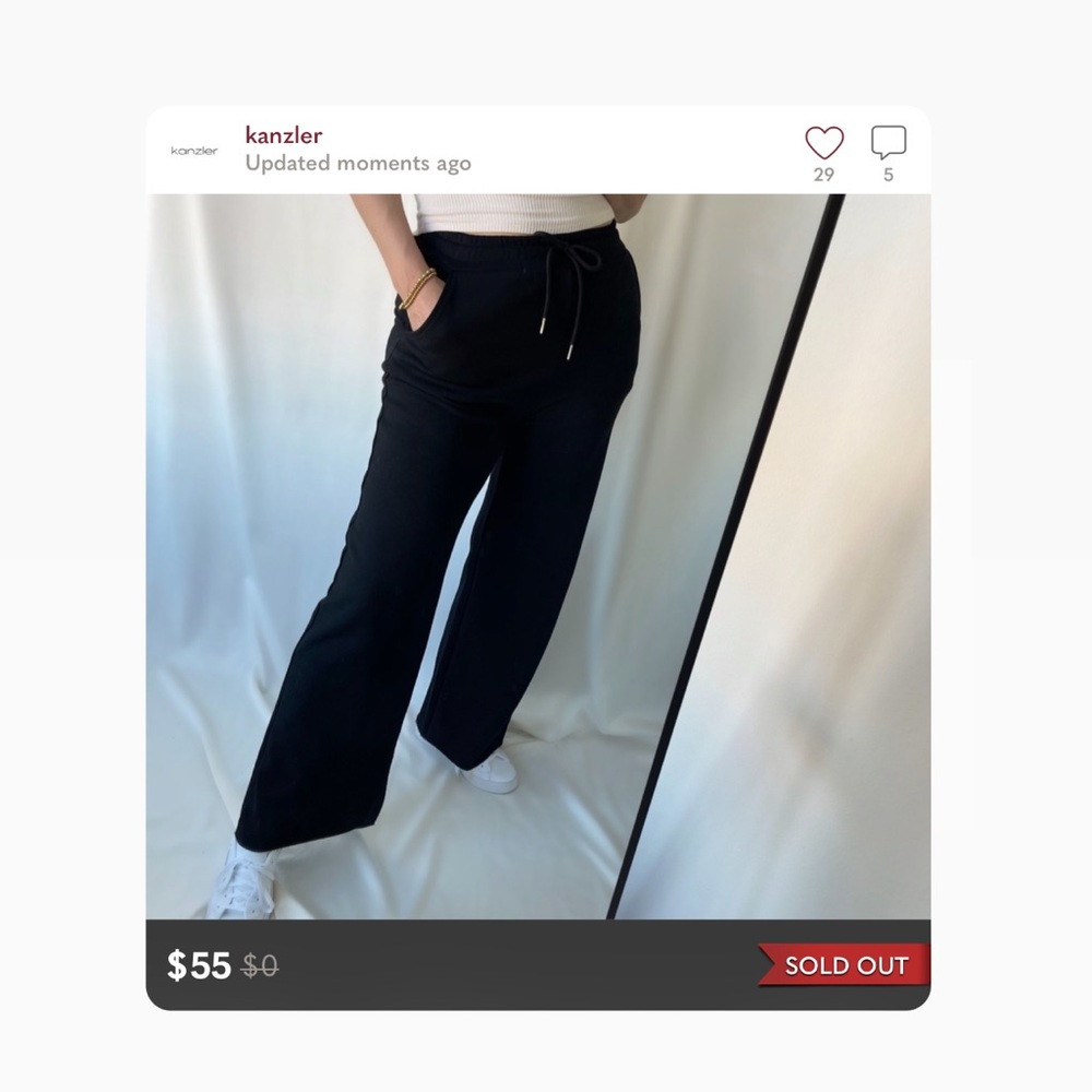 SWEATPANTS wide leg sweatpants — In Cocoa - Picture 9 of 9